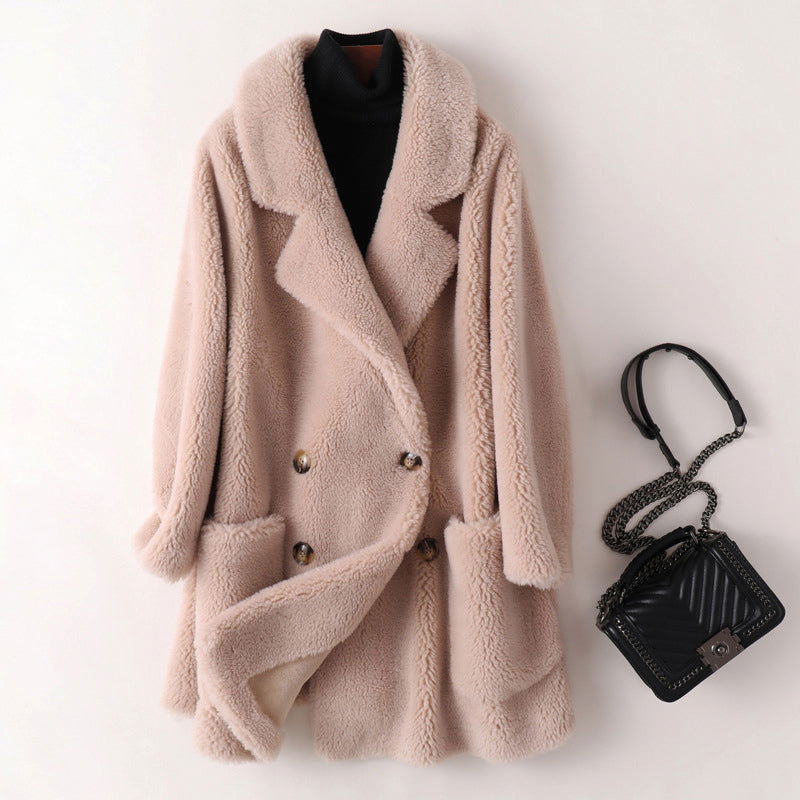 Amoretti Celeste Shearling Coat - northshorefashion