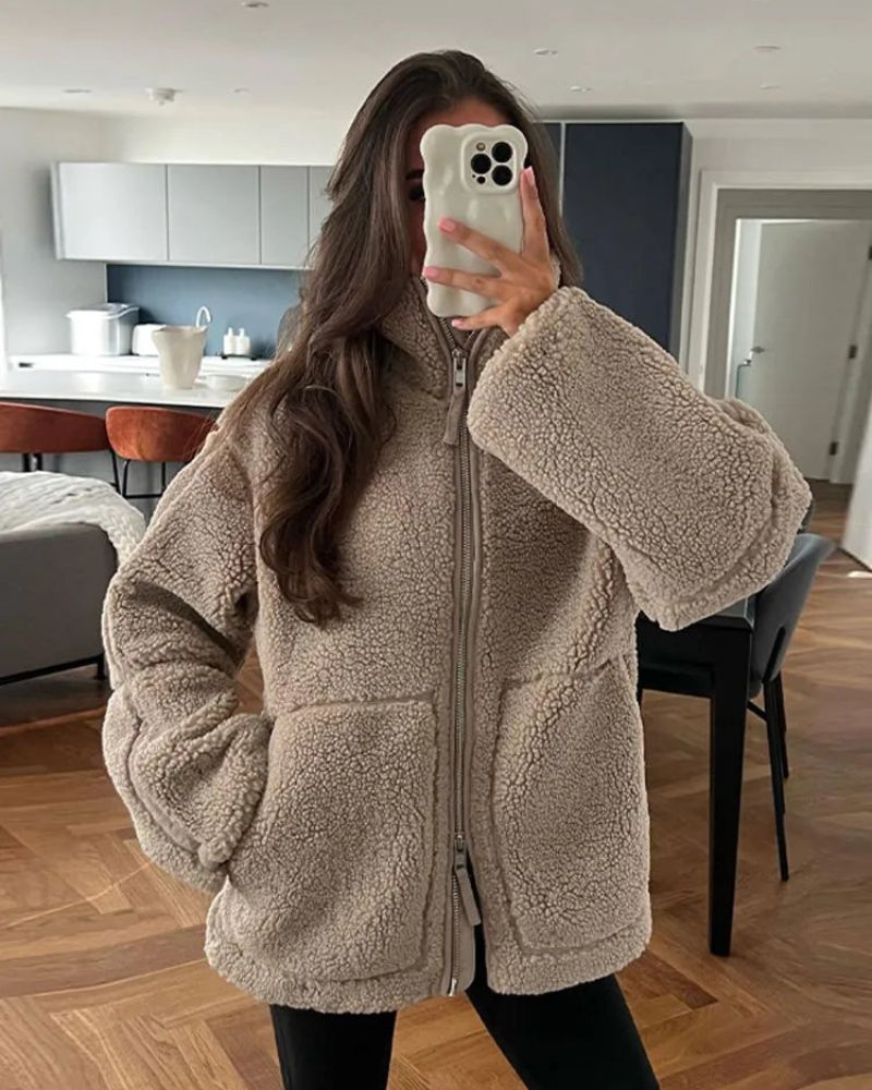 PENELOPE - WARM TEDDY JACKET - northshorefashion