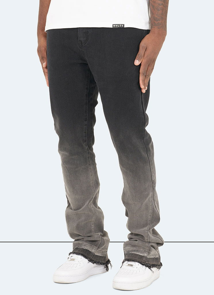 Vintage Flare Deep Fade Jeans - Black - northshorefashion