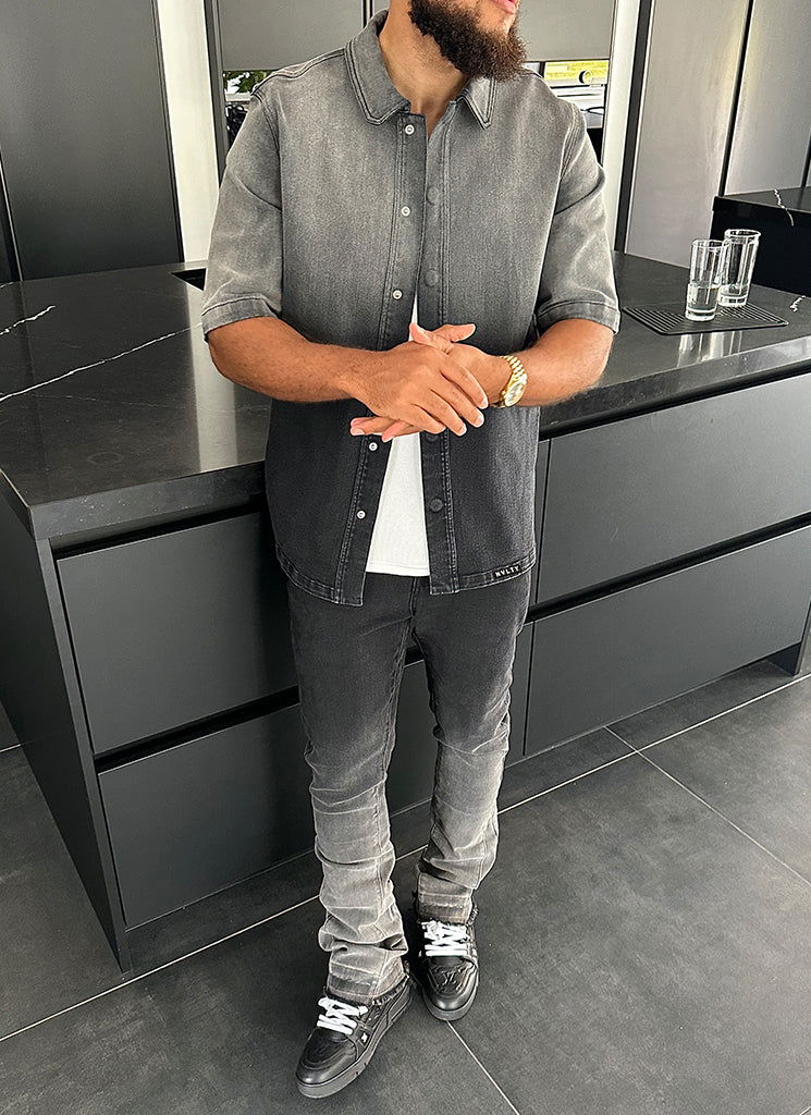 Vintage Flare Deep Fade Jeans - Black - northshorefashion