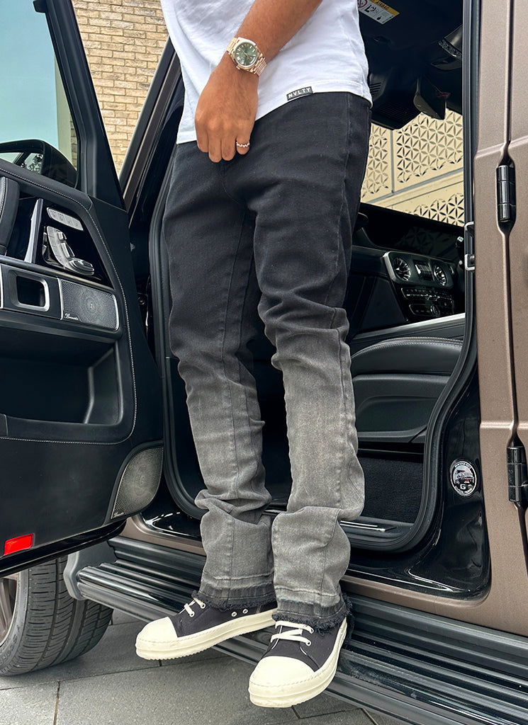 Vintage Flare Deep Fade Jeans - Black - northshorefashion