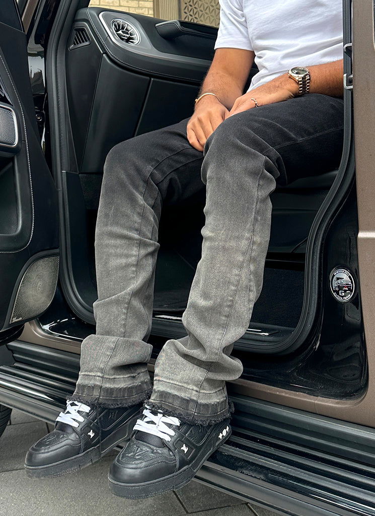 Vintage Flare Deep Fade Jeans - Black - northshorefashion