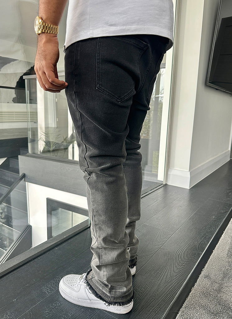 Vintage Flare Deep Fade Jeans - Black - northshorefashion