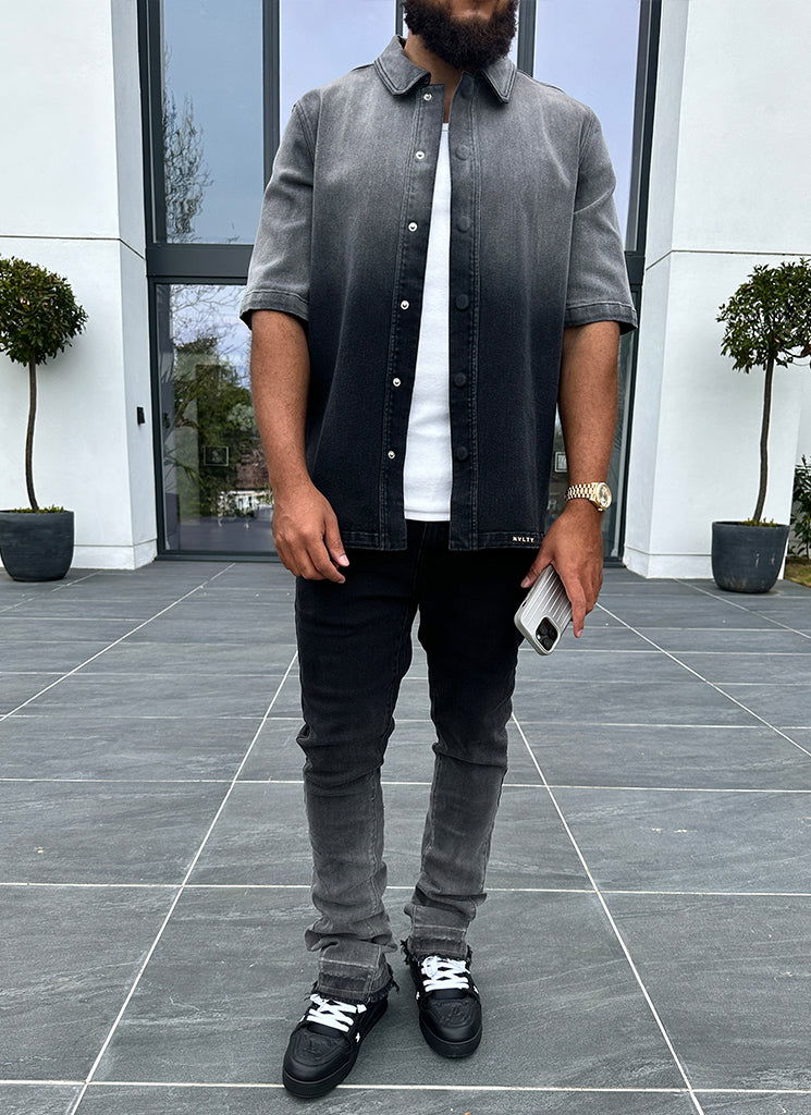 Vintage Flare Deep Fade Jeans - Black - northshorefashion