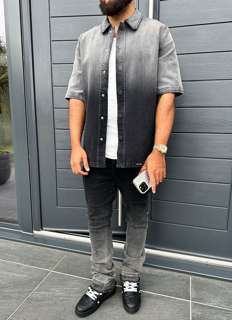 Vintage Flare Deep Fade Jeans - Black - northshorefashion