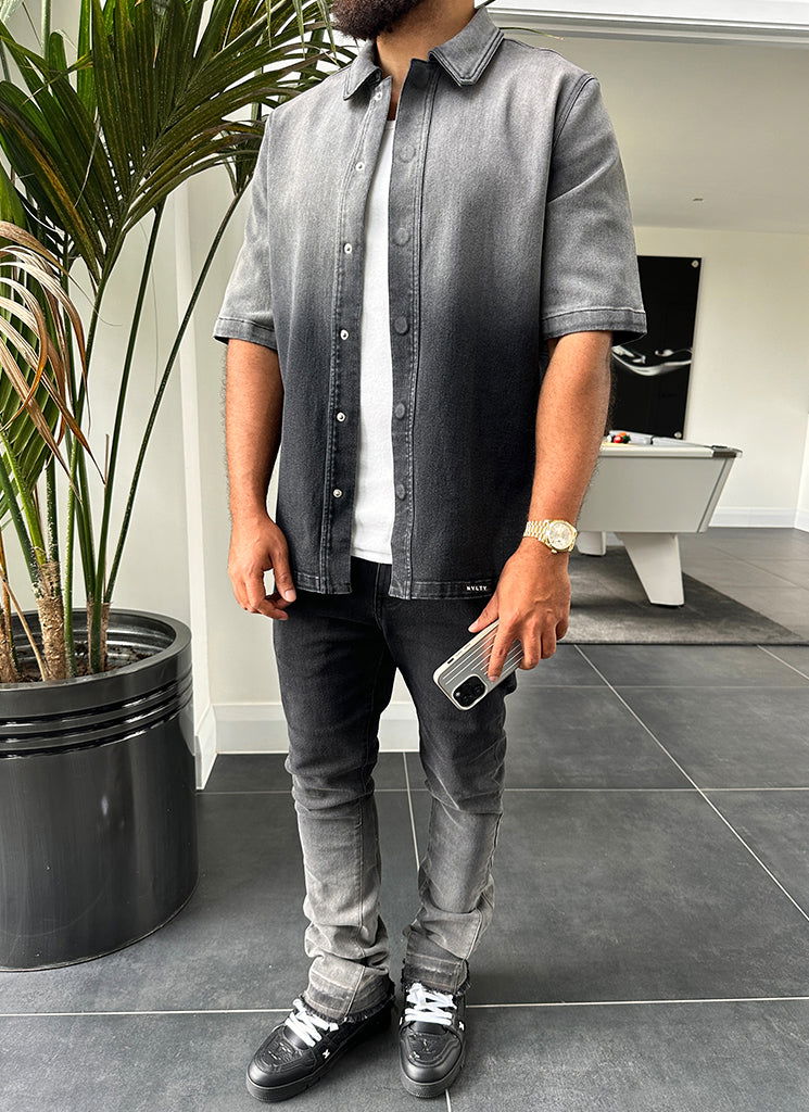 Vintage Flare Deep Fade Jeans - Black - northshorefashion