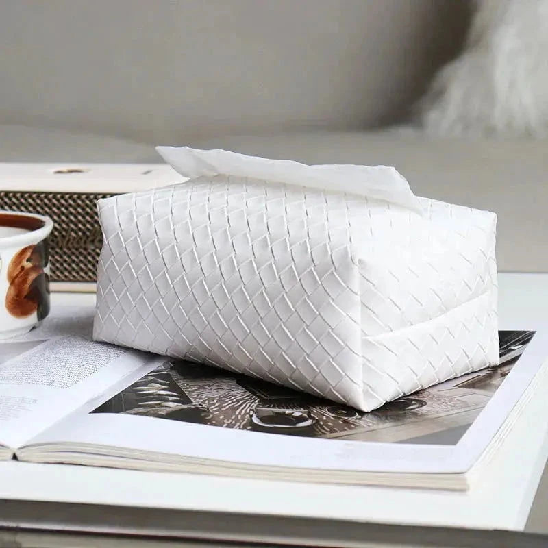 Woven Leather Tissue Box Holder - northshorefashion